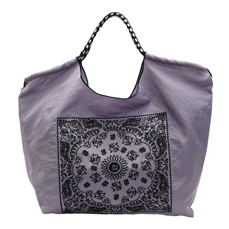 Retro Embroidered Nylon Tote Bag Women Large Capacity - Image 3