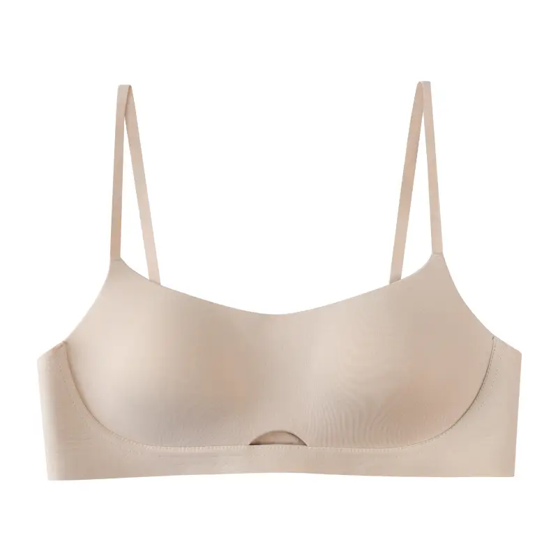 Authentic Small Chest Padded Bra with Fixed Chest Pads, Seamless Sports Bra with Straps, Wireless