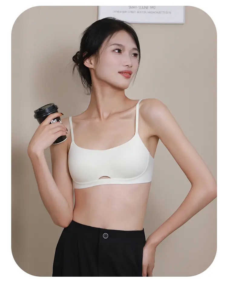 Authentic Small Chest Padded Bra with Fixed Chest Pads, Seamless Sports Bra with Straps, Wireless — feature 15