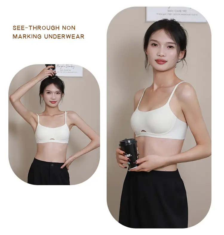 Authentic Small Chest Padded Bra with Fixed Chest Pads, Seamless Sports Bra with Straps, Wireless — feature 16