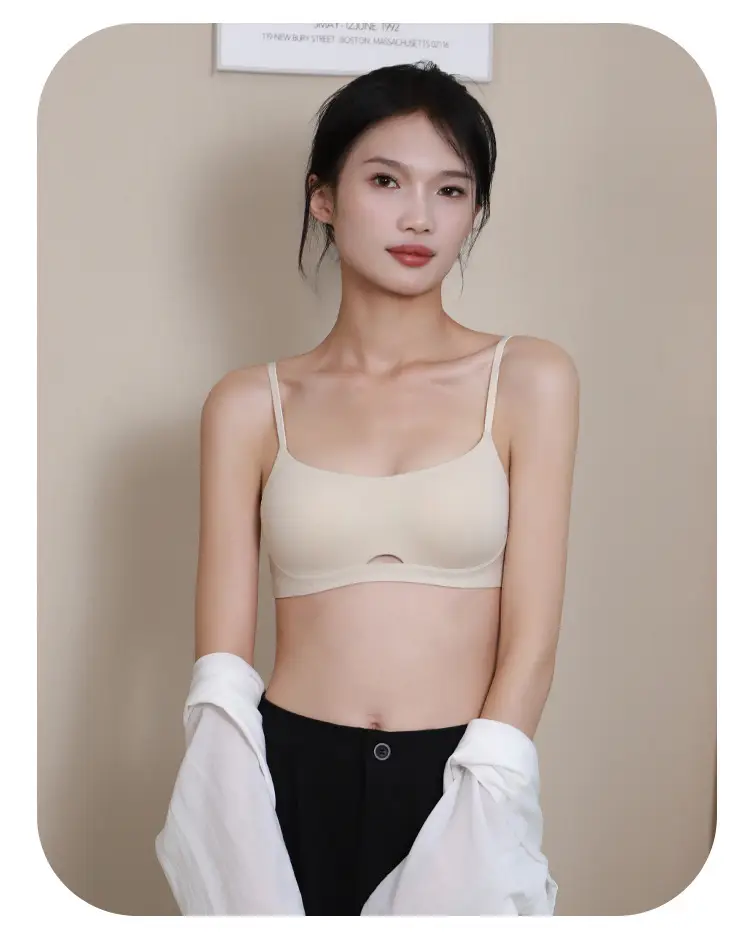 Authentic Small Chest Padded Bra with Fixed Chest Pads, Seamless Sports Bra with Straps, Wireless — feature 17