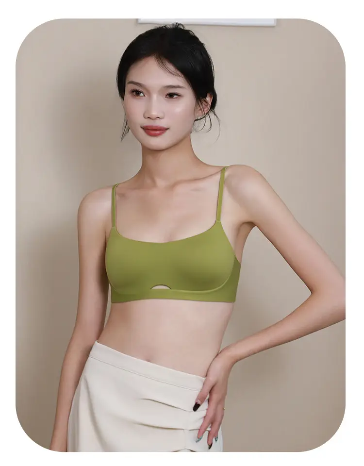 Authentic Small Chest Padded Bra with Fixed Chest Pads, Seamless Sports Bra with Straps, Wireless — feature 19