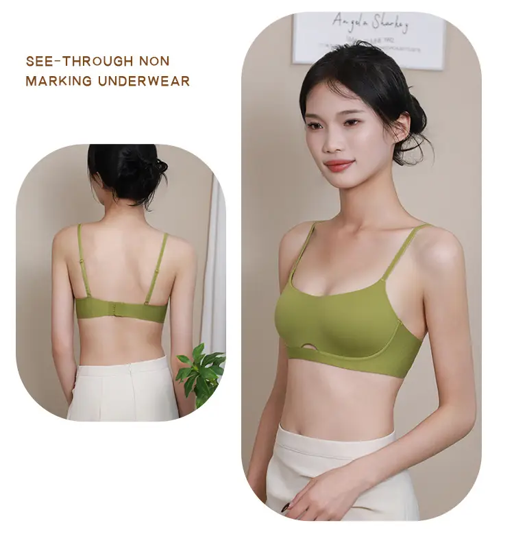 Authentic Small Chest Padded Bra with Fixed Chest Pads, Seamless Sports Bra with Straps, Wireless — feature 20
