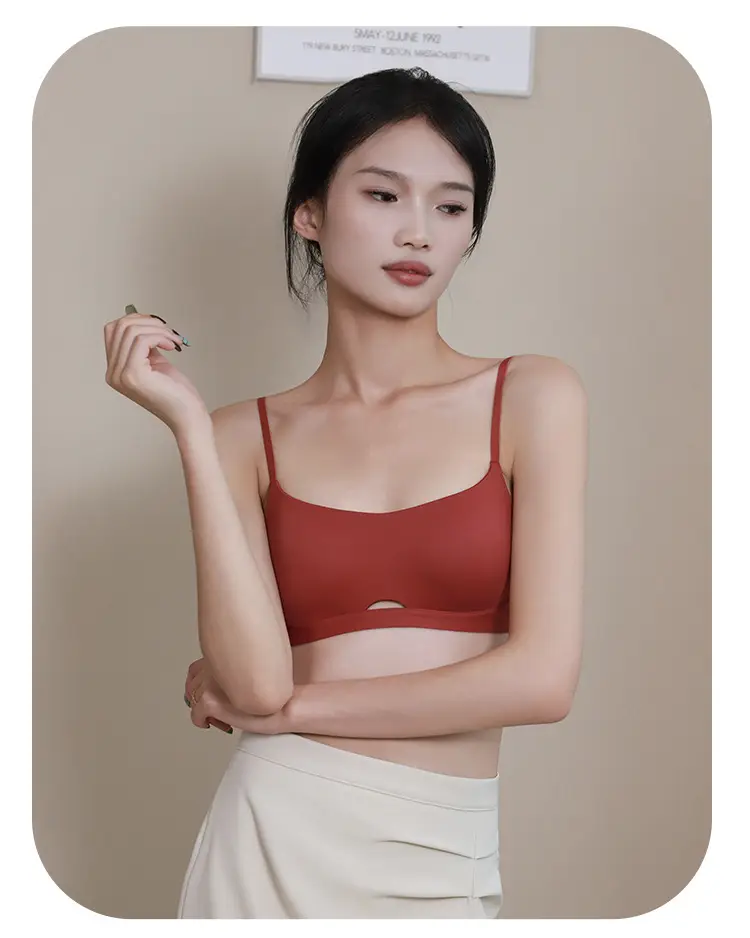 Authentic Small Chest Padded Bra with Fixed Chest Pads, Seamless Sports Bra with Straps, Wireless — feature 21