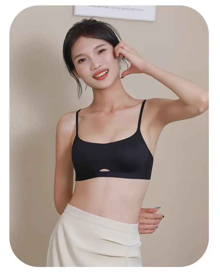 Authentic Small Chest Padded Bra with Fixed Chest Pads, Seamless Sports Bra with Straps, Wireless — feature 23