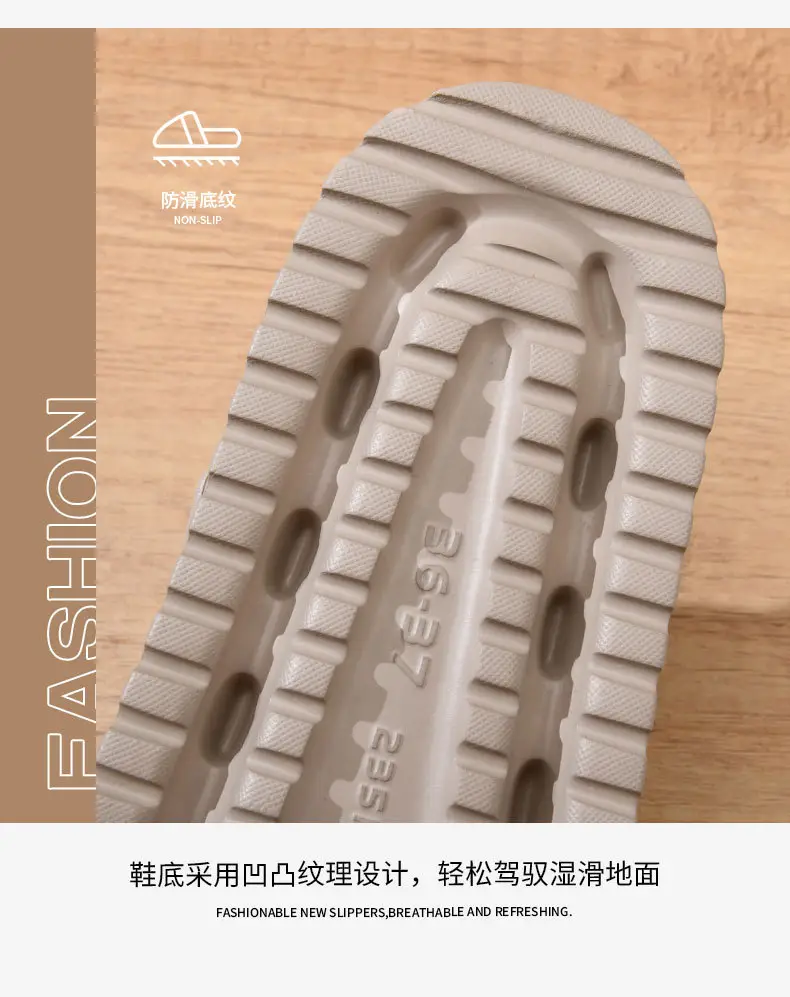 2024 New Thick-soled High-heeled Sandals Outwear Student Shoes Cross-border Slippers Women's Slippers with Baotou and Platform Slippers — feature 7