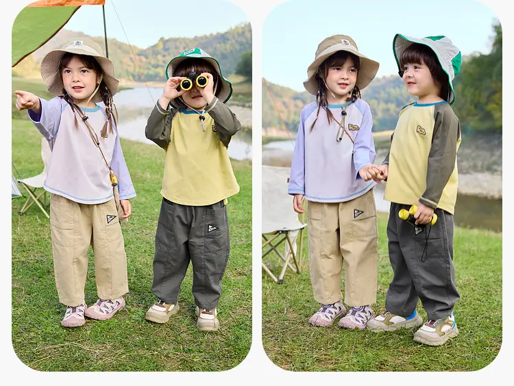 Dudu Home Kids T-Shirt Yellow Grey Spring Sun Protection — feature 31