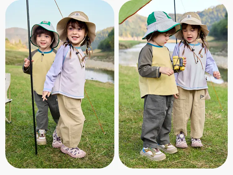 Dudu Home Kids T-Shirt Yellow Grey Spring Sun Protection — feature 33