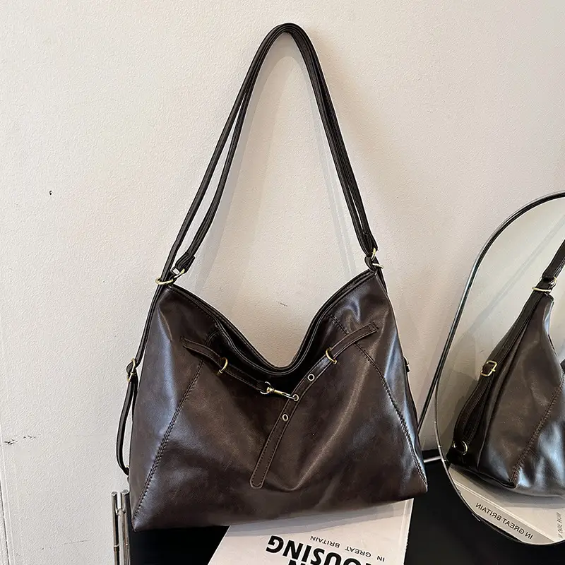 High-End Retro Black Shoulder Bag 2025 Summer - Image 5