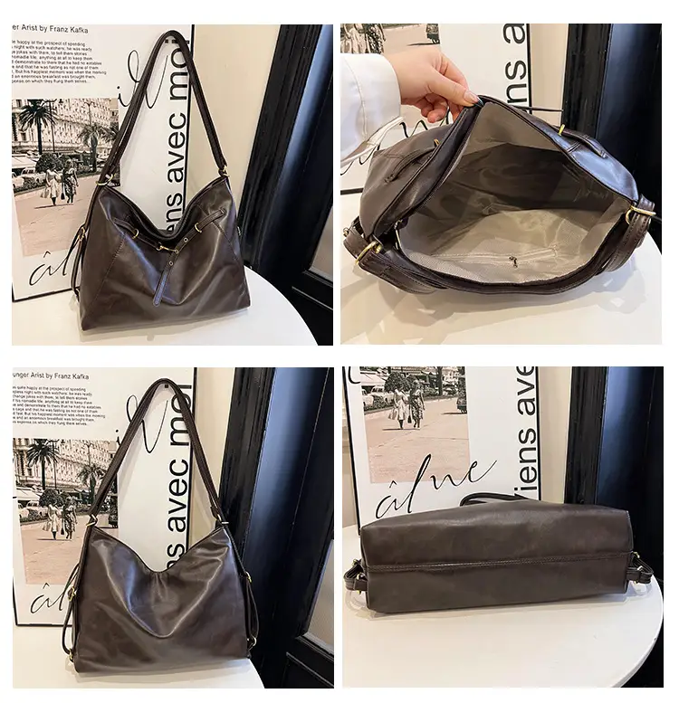 High-End Retro Black Shoulder Bag 2025 Summer — feature 12