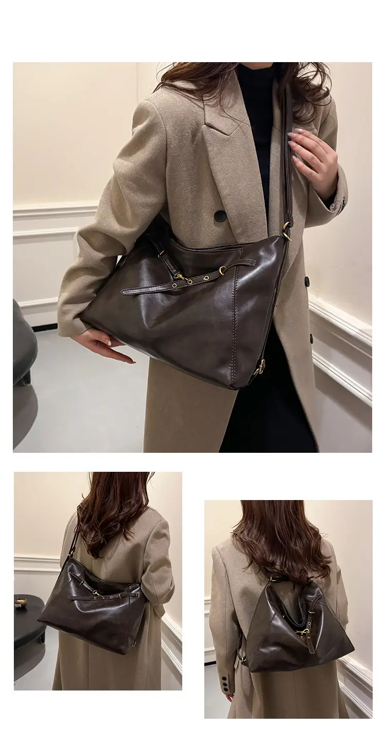 High-End Retro Black Shoulder Bag 2025 Summer — feature 14