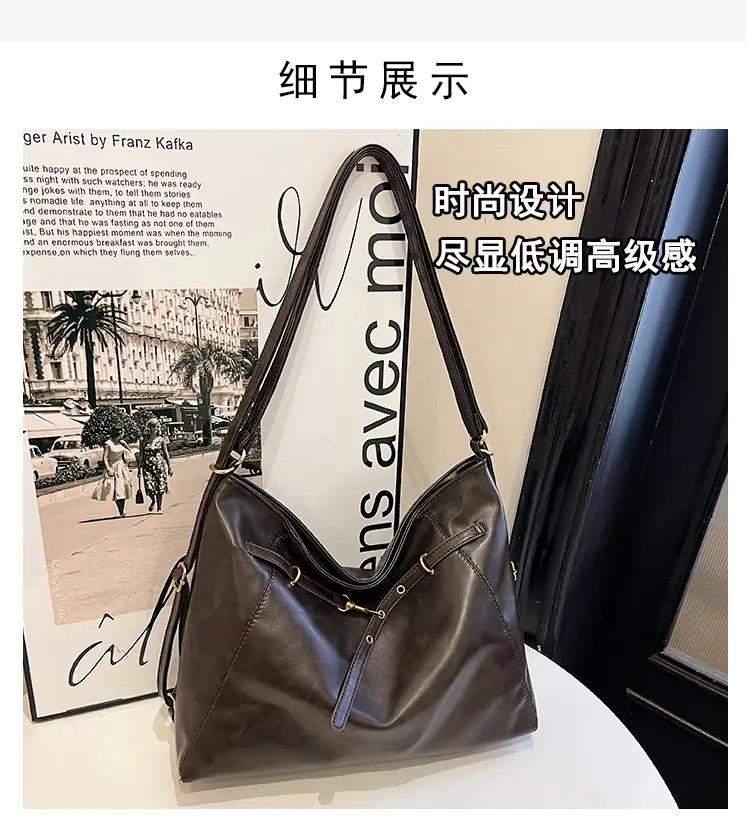High-End Retro Black Shoulder Bag 2025 Summer — feature 4