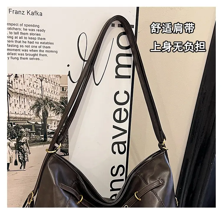 High-End Retro Black Shoulder Bag 2025 Summer — feature 5