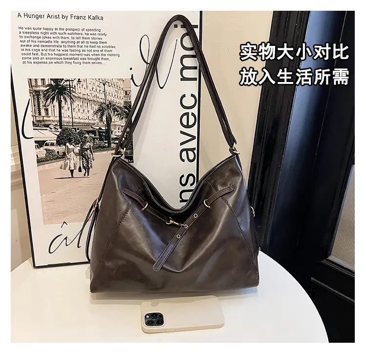 High-End Retro Black Shoulder Bag 2025 Summer — feature 6