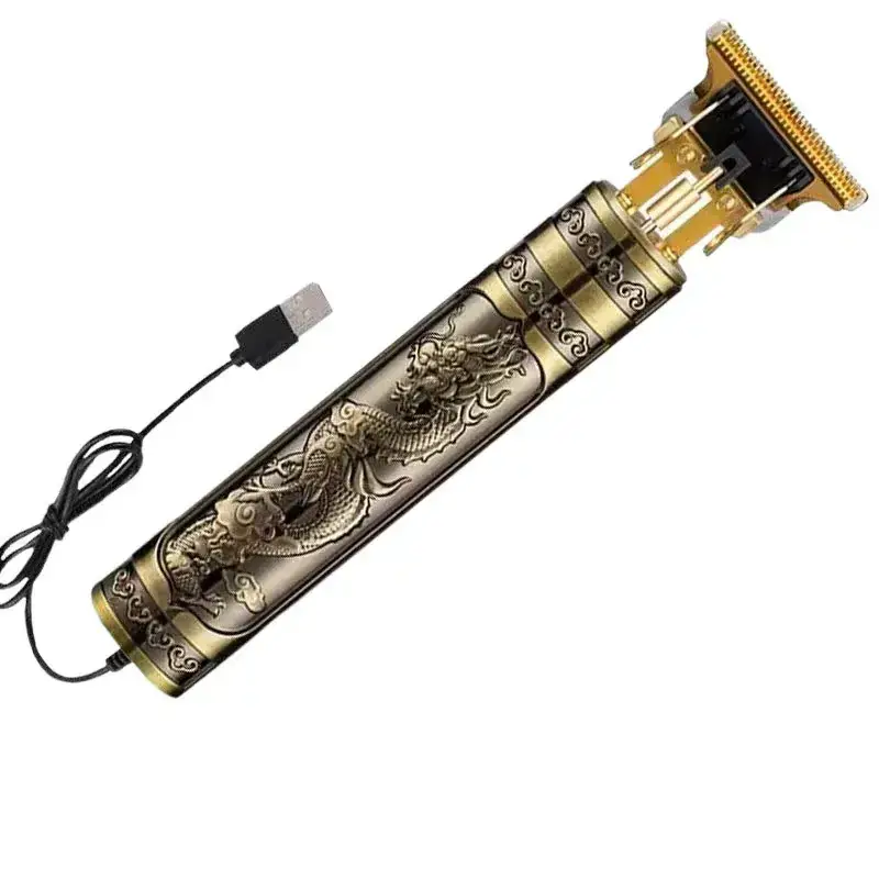 Electric Hair Cutter for Men - Gold Finish, Dual Use, Durable