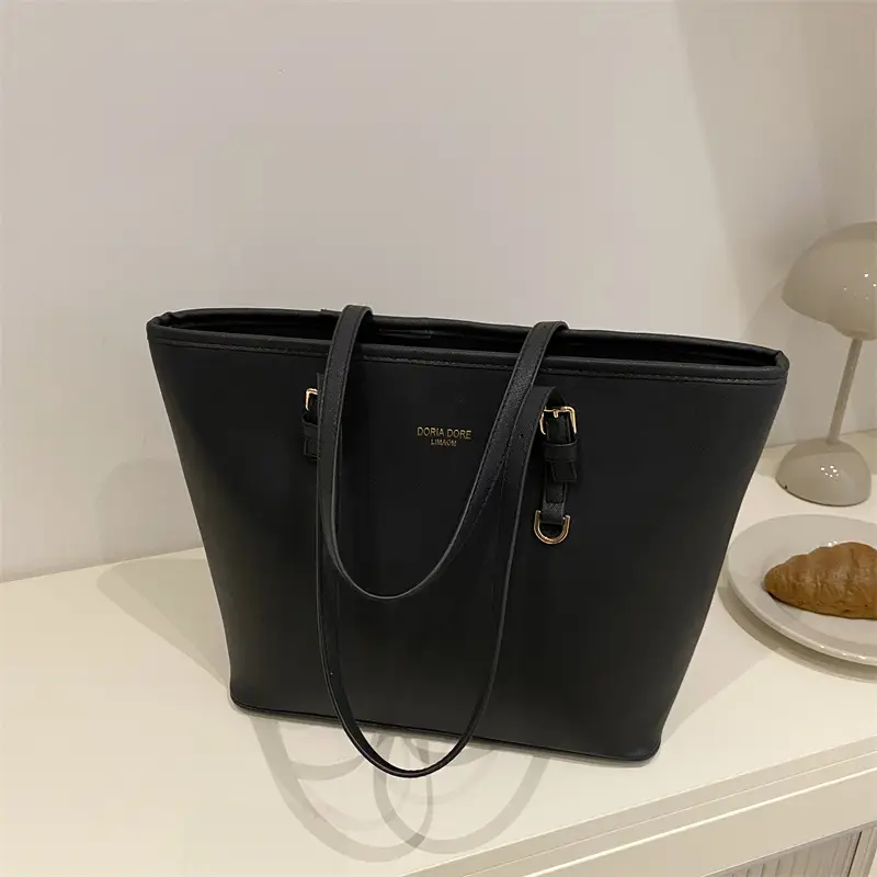 Black Large Capacity Women's Tote Bag - Image 5