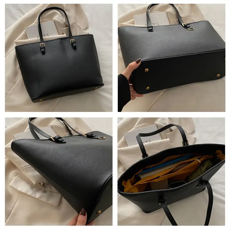 Black Large Capacity Women's Tote Bag — feature 10