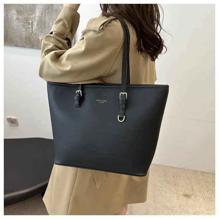 Black Large Capacity Women's Tote Bag — feature 12