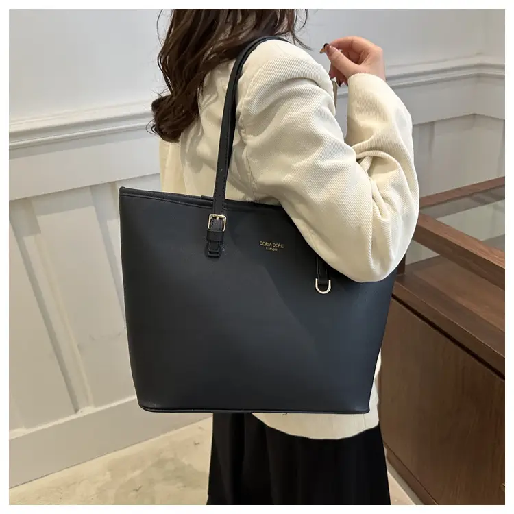 Black Large Capacity Women's Tote Bag — feature 13