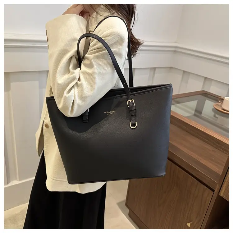 Black Large Capacity Women's Tote Bag — feature 14