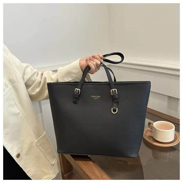Black Large Capacity Women's Tote Bag — feature 16