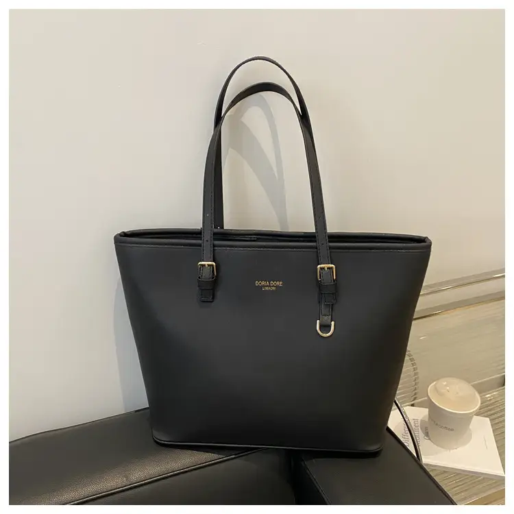 Black Large Capacity Women's Tote Bag — feature 17