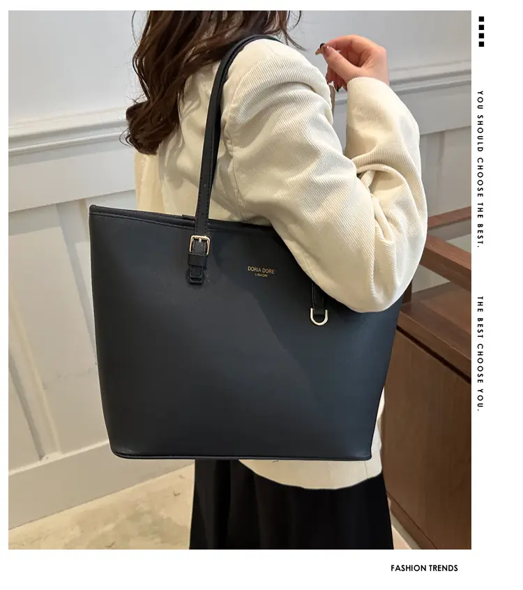 Black Large Capacity Women's Tote Bag — feature 2