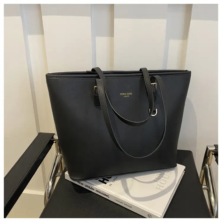 Black Large Capacity Women's Tote Bag — feature 20