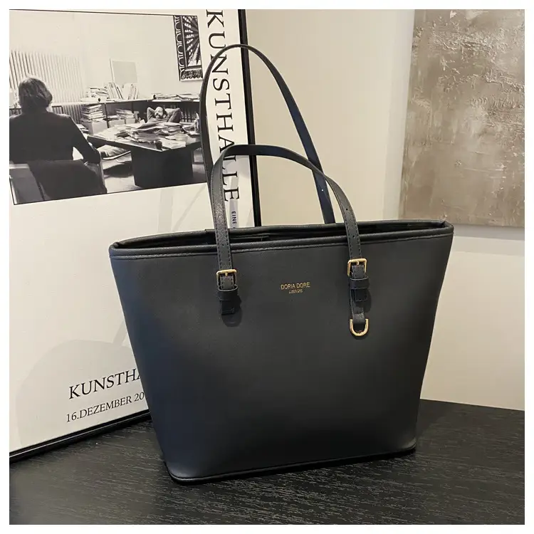 Black Large Capacity Women's Tote Bag — feature 22