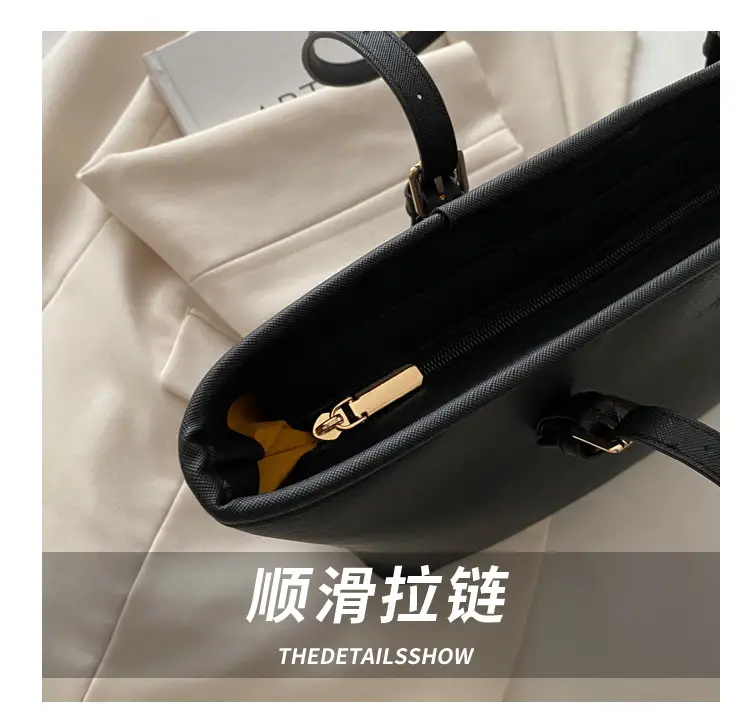 Black Large Capacity Women's Tote Bag — feature 7