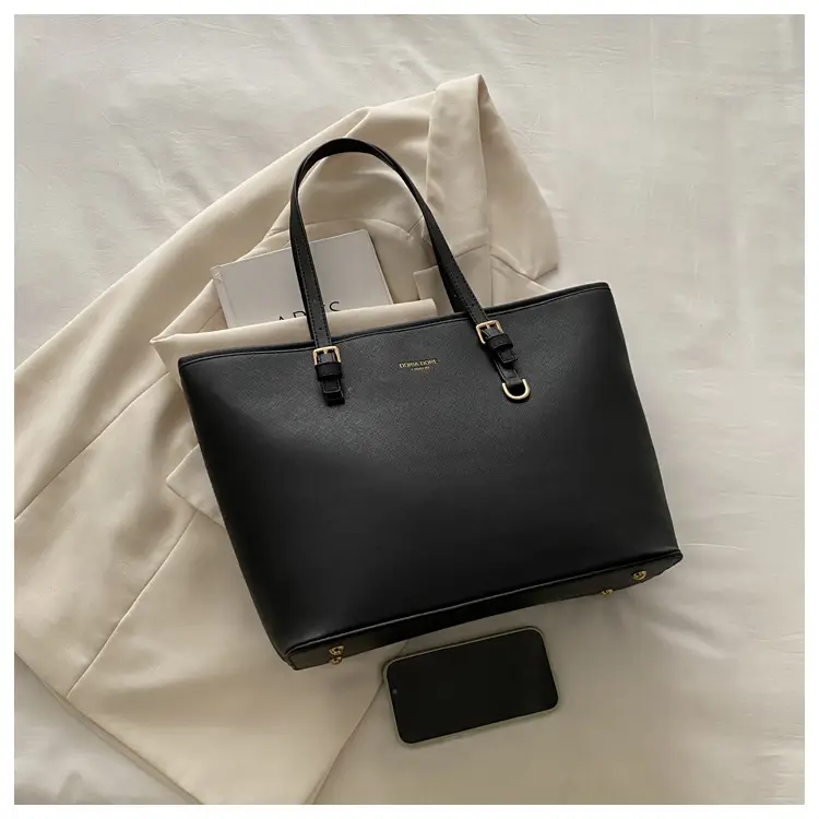 Black Large Capacity Women's Tote Bag — feature 9