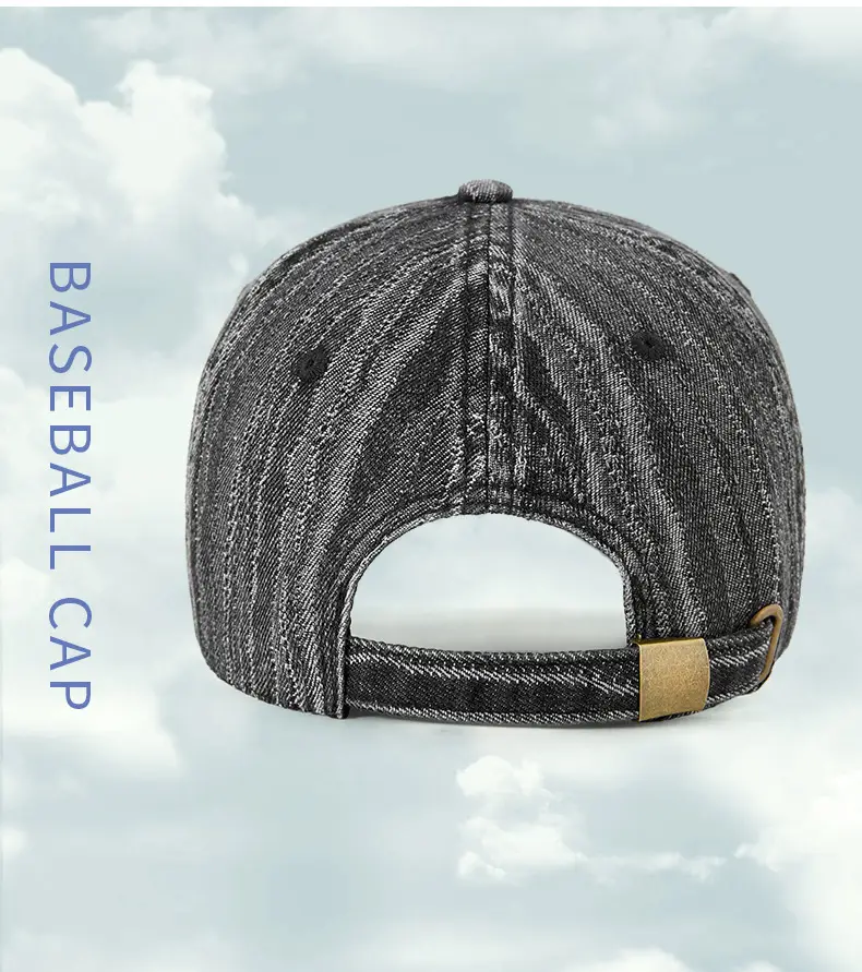 Men Gray Striped Baseball Cap Sun Hat — feature 14