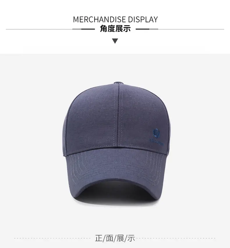 Men Navy Blue Letter Embroidered Baseball Cap — feature 8