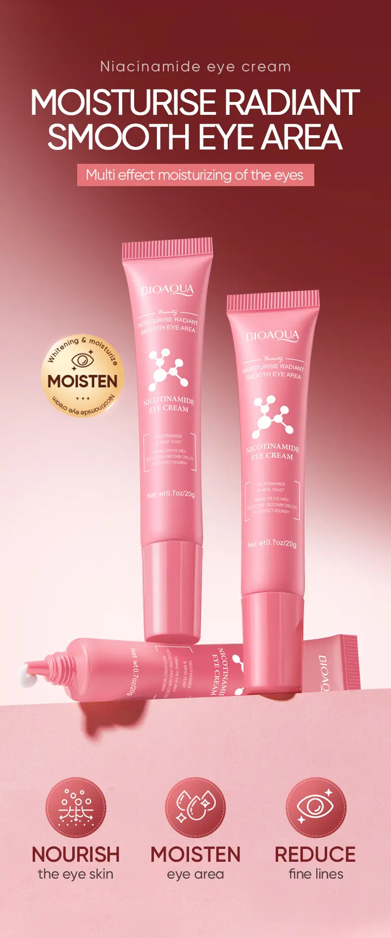 Niacotinamide Eye Cream for Dry Eyes Pink — feature 1