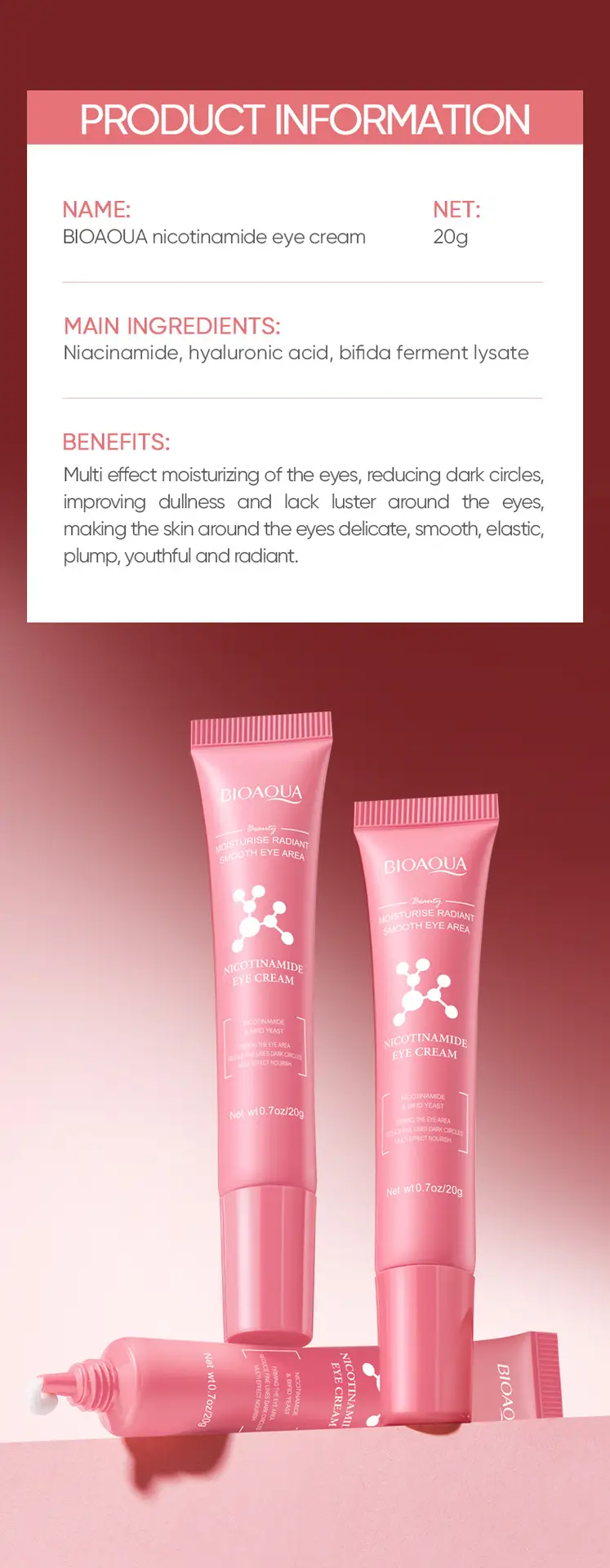 Niacotinamide Eye Cream for Dry Eyes Pink — feature 9
