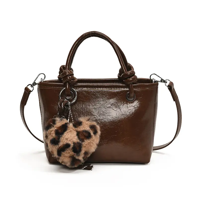 Black Croc Texture Shoulder Bag for Women - Image 3