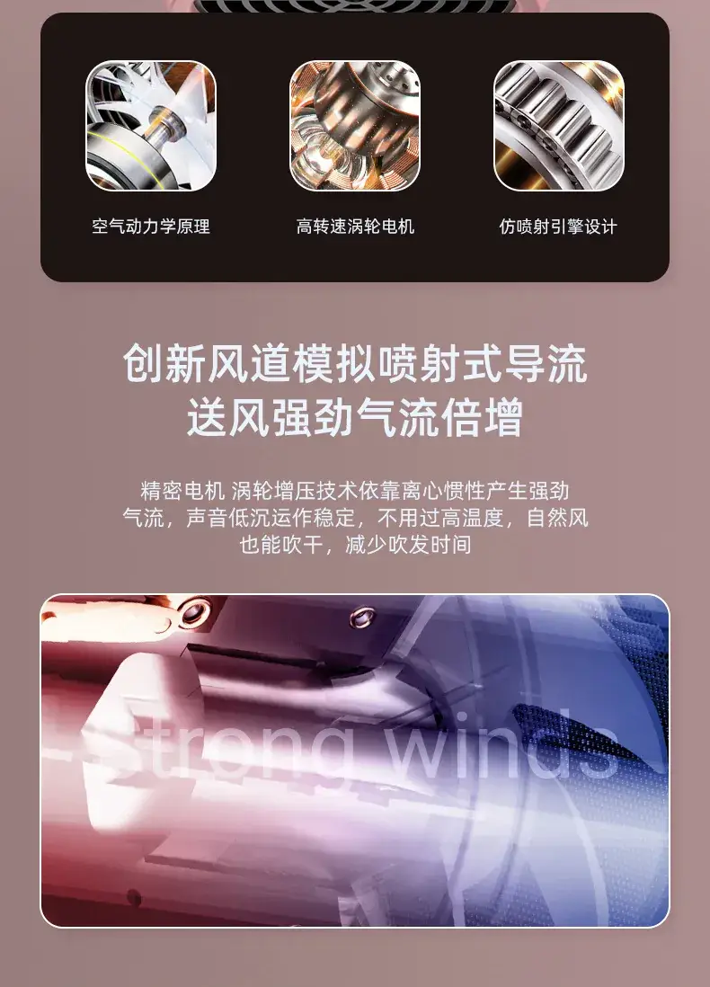 Purple Hair Dryer with Multi-Level Temperature Control — feature 15