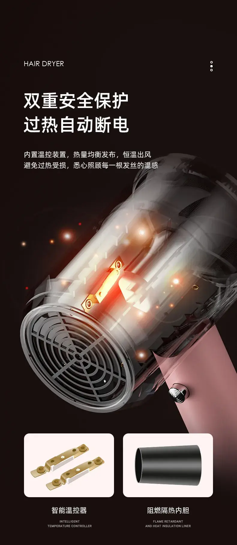 Purple Hair Dryer with Multi-Level Temperature Control — feature 18