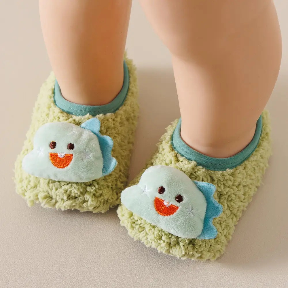 Baby Cartoon Pink Cotton Socks Toddler Non-Slip Floor - Image 10