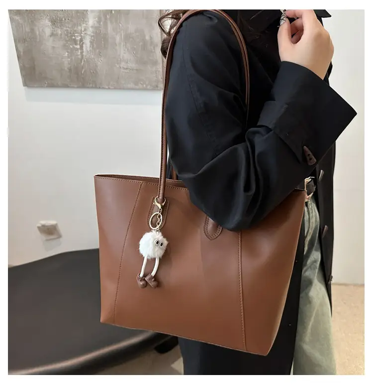 Brown Leather Shoulder Bag for Women Autumn Winter — feature 11