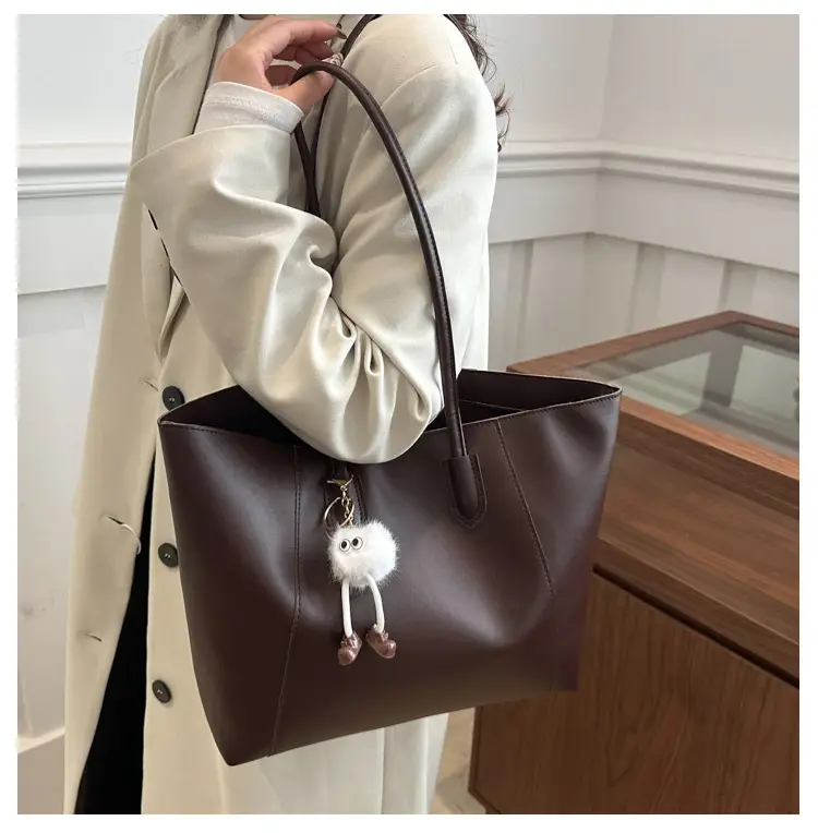 Brown Leather Shoulder Bag for Women Autumn Winter — feature 15