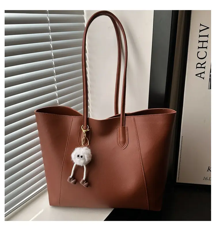 Brown Leather Shoulder Bag for Women Autumn Winter — feature 19