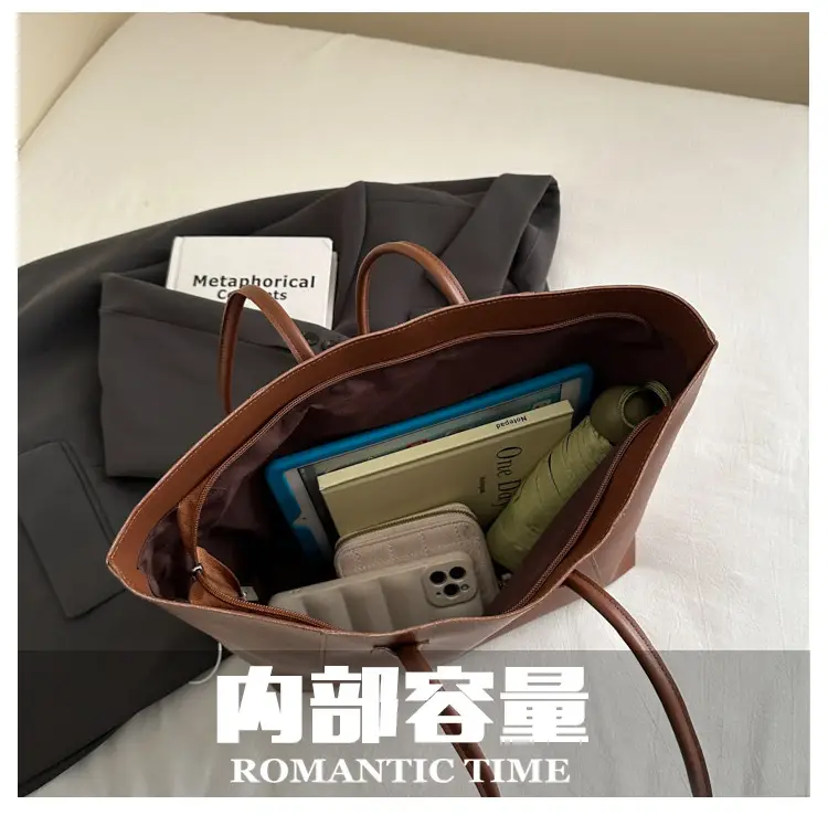 Brown Leather Shoulder Bag for Women Autumn Winter — feature 2
