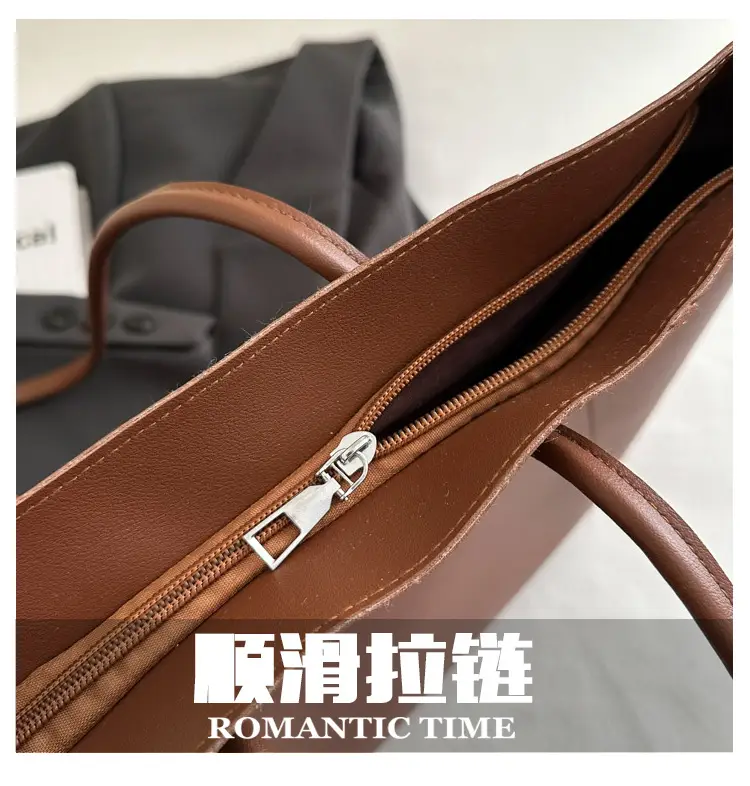 Brown Leather Shoulder Bag for Women Autumn Winter — feature 3