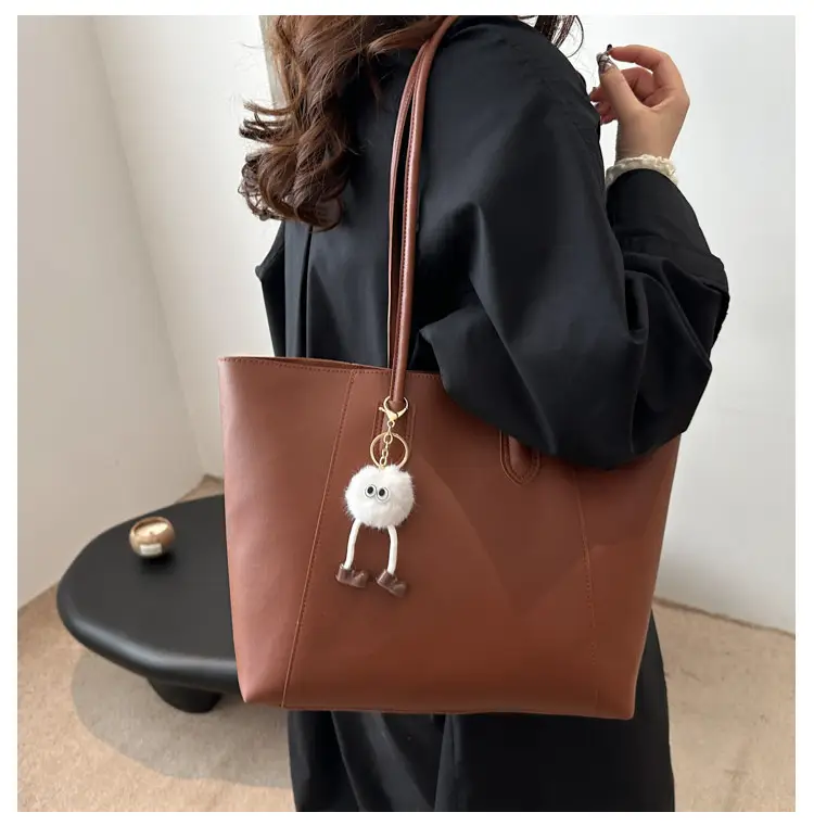 Brown Leather Shoulder Bag for Women Autumn Winter — feature 7