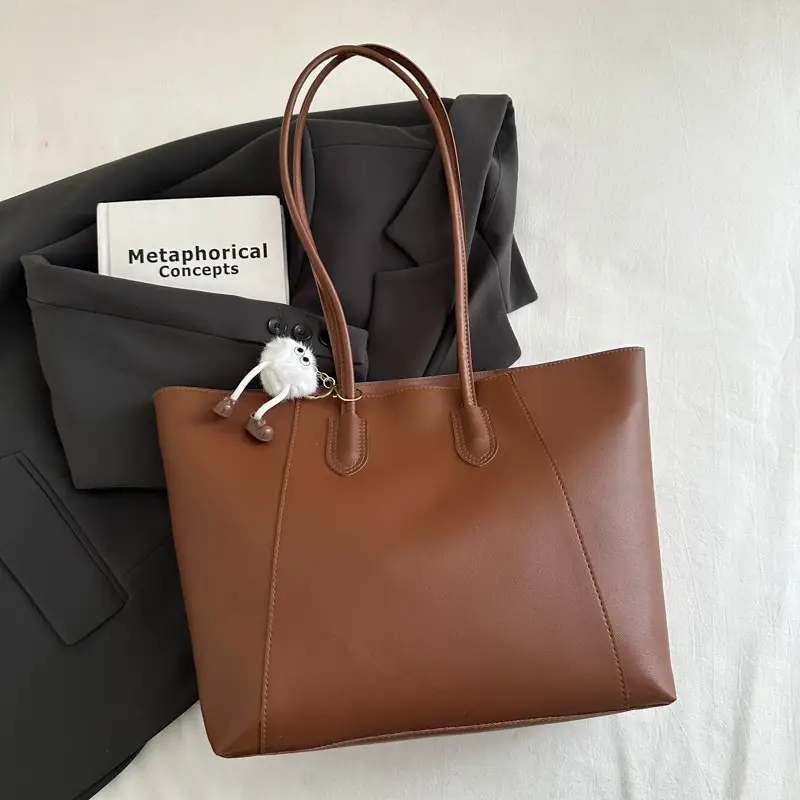 Brown Leather Shoulder Bag for Women Autumn Winter - Image 8