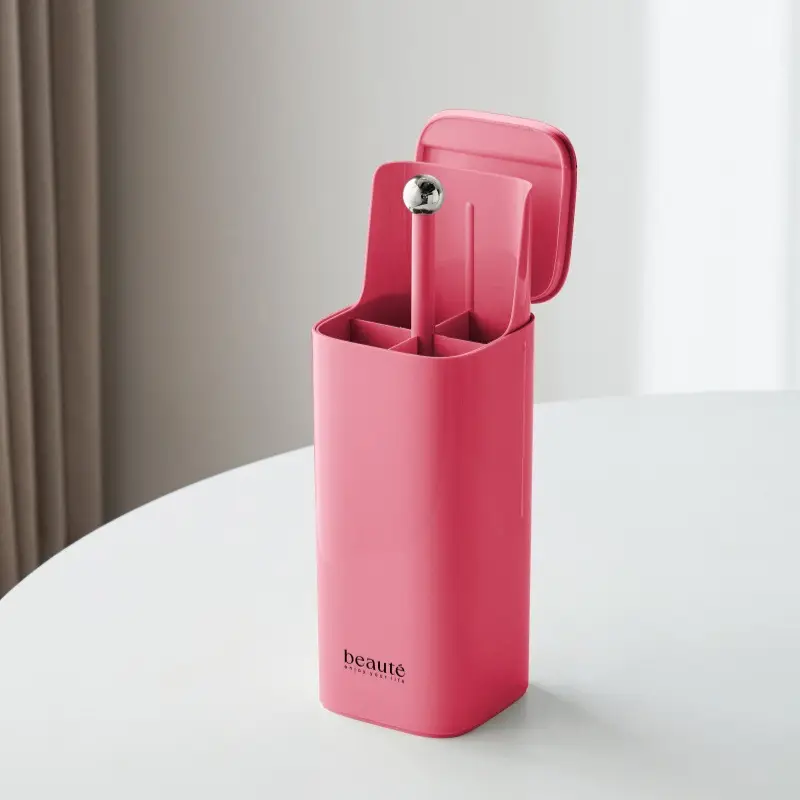 Automatic Makeup Brush Storage Box with Auto Lifting Design