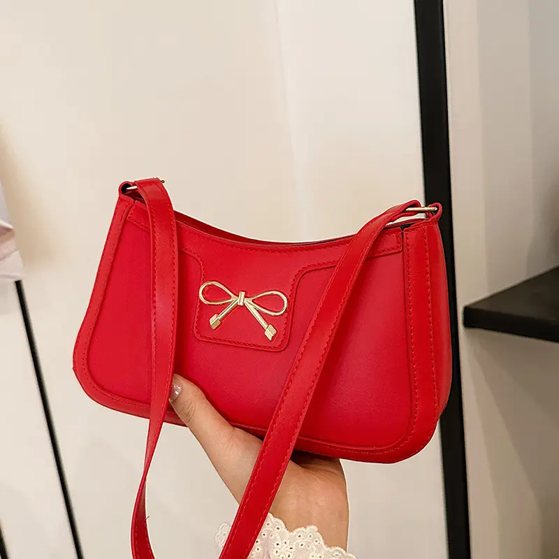 Red Bow Shoulder Bag for Women 2024 - Image 7