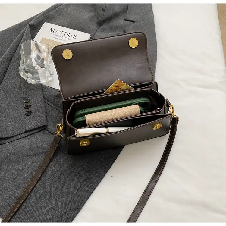 Retro Brown Square Shoulder Bag for Women 2025 — feature 45