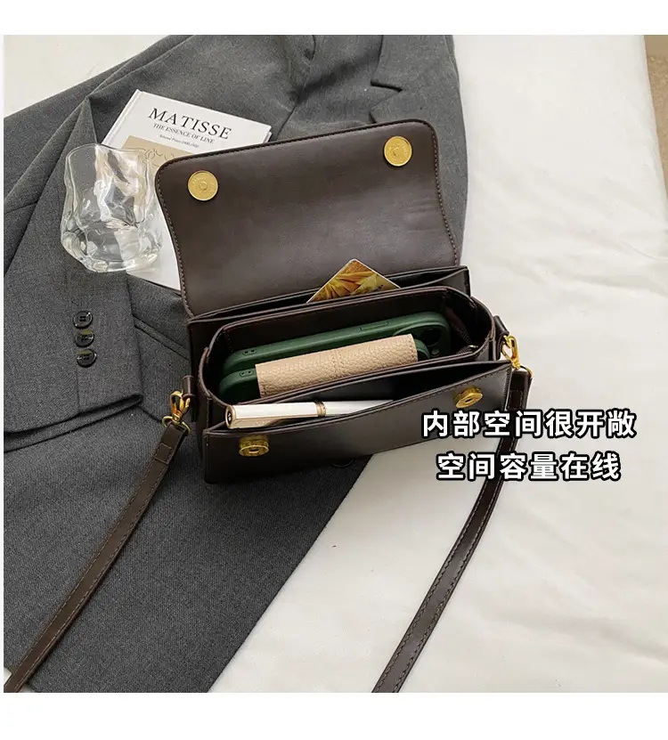 Retro Brown Square Shoulder Bag for Women 2025 — feature 9